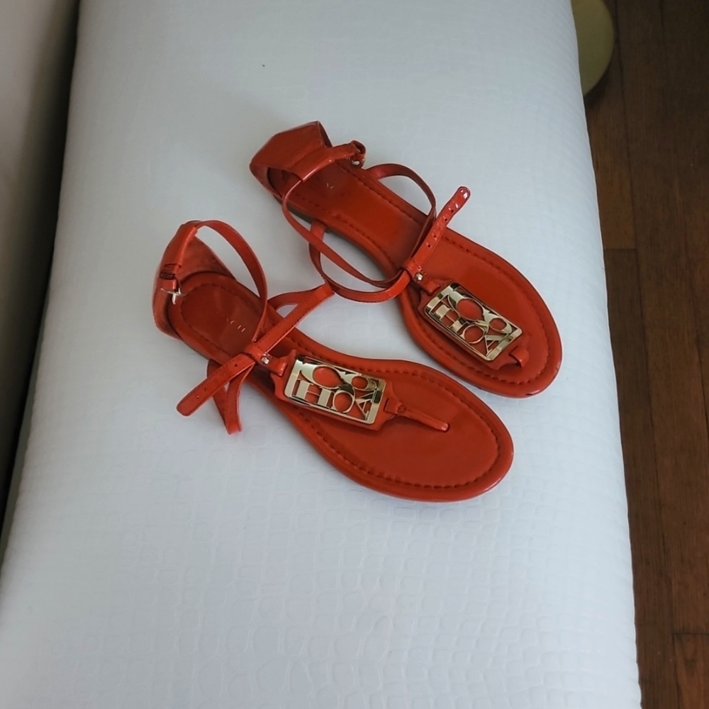 Coach Orange Sandals- 8:5 B